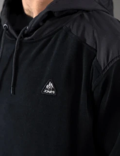 Jones Recycled Men's Fleece Hoodie 2025 |Stealth Black(Jones Recycled Mens Fleece Hoodie 2025 Stealth Black) -Twelve Board Store 100