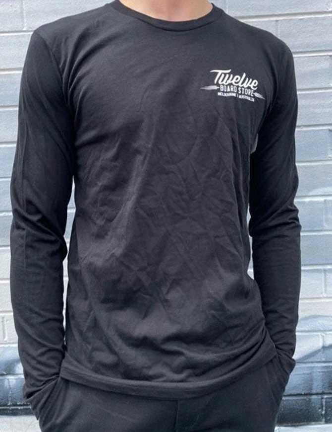 Twelve Melbs Long Sleeve Tee Black(Twelvemelbsinklstee) Twelve Melbs Long Sleeve Tee Black(Twelvemelbsinklstee) -Twelve Board Store 45162fe22037895198228c72a28d4f85cfa70443