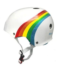 Triple 8 Cert SS Helmet | Rainbow Sparkle White(Triple8certifiedhelmetssrainbowsparklewhite)