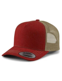 Flexfit 6505 American Stitch Cap | Red Denim/Khaki(Flexfit 6505 American Stitch Cap Red Denimkhaki)