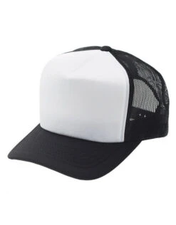 Flexfit 6320 Hi Crown Trucker | Black/White(Flexfithicrowntruckerblackwhite)