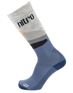 Nitro Cloud 3 Women's Snowboard Socks | Blue/Grey(Nitro Cloud 3 Womens Snowboard Socks Bluegrey)