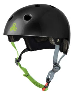 Triple 8 Dual Cert Helmet | Black Gloss/Zest(Triple8certifiedsshelmetblackglosszest)