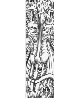 Bones WheelsGriptape 9"x33" | Forked White(Bones Wheels Griptape 9x33 Forked White)