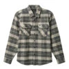 Brixton Bowery Heavy Weight L/S Flannel | Black/Charcoal(Brixton Bowery Heavy Weight Ls Flannel Blackcharcoal) -Twelve Board Store brixton bowery heavy weight ls flannel black grey