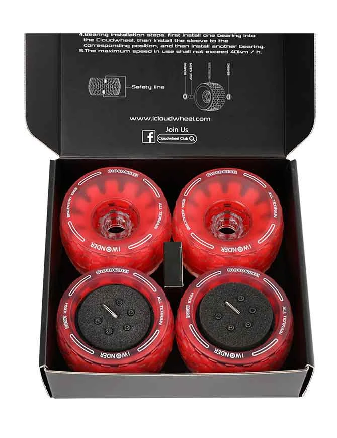 Cloudwheel 105mm Donut Hub Motor Sleeve Set + Mounting Kit | Red(Exway cloudwheel 105mm donut hub motor sleeve set mounting kit red) Cloudwheel 105mm Donut Hub Motor Sleeve Set + Mounting Kit | Red(Exway Cloudwheel 105mm Donut Hub Motor Sleeve Set Mounting Kit Red) -Twelve Board Store clouddonutred105