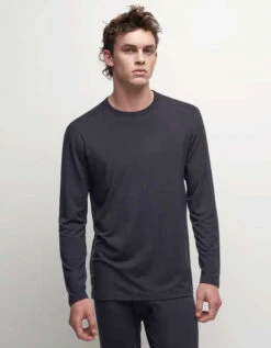 Le Bent Mens Core Midweight Crew Base Layer | Dark Cloud(Le Bent Mens Core Midweight Crew Base Layer Dark Cloud)