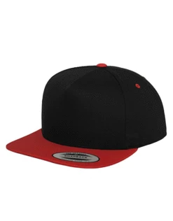 Flexfit Classic 5 Panel Cap | Black/Red(Flexfitclassic5panelcapblackred)