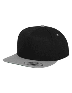 Flexfit Classic 5 Panel Cap | Black/Silver(Flexfitclassic5panelcapblacksilver)
