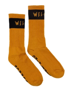 Welcome Summon Socks | Pumpkin/Black(Welcomesummonsockspumpkinblack)
