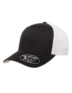 Flexfit 110MT Mesh Back Cap | Black/White(Flexfit 110mt Mesh Back Cap Blackwhite)
