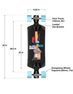 Loaded Fathom Complete Longboard | 33"(Loaded Fathom Complete Longboard 33) 4 Loaded Fathom Complete Longboard | 33"(Loaded Fathom Complete Longboard 33) -Twelve Board Store frtfathcag