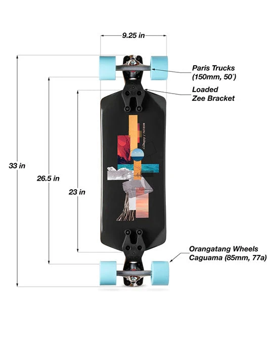 Loaded Fathom Complete Longboard | 33"(Loaded fathom complete longboard 33) Loaded Fathom Complete Longboard | 33"(Loaded Fathom Complete Longboard 33) -Twelve Board Store frtfathcag