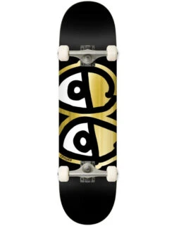 Krooked Eyes Foil Complete Skateboard Blk/Gold | 7.75"(Krooked Eyes Foil Complete Blkgold 775)