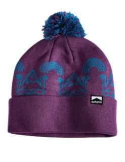 Autumn Headwear Mindful Mtn Pom Beanie | Eggplant(Autumn Headwear Mindful Mtn Pom Beanie Eggplant)