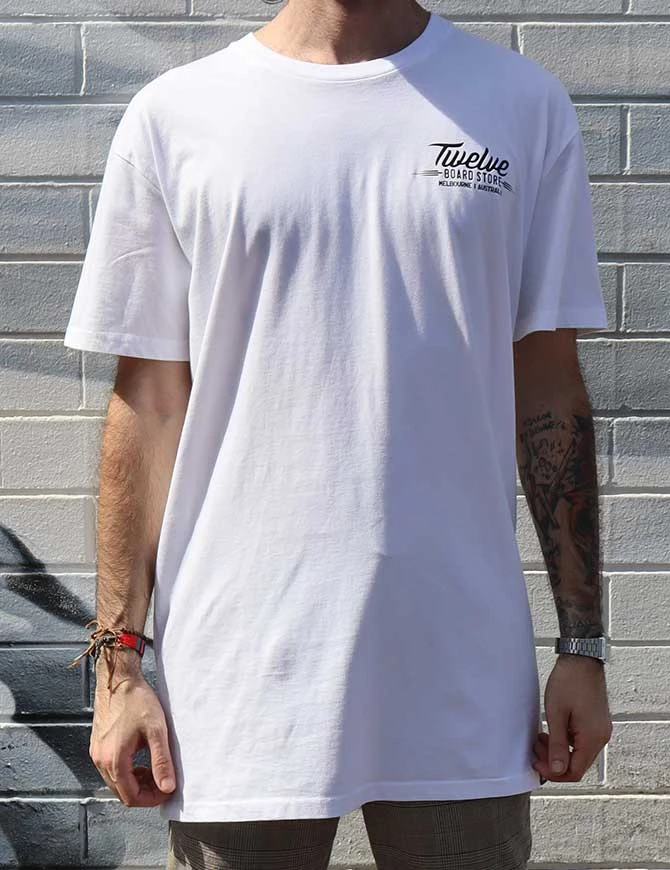 Twelve Melbs Tall Tee | White(Twelvemelbstallteewhite) Twelve Melbs Tall Tee | White(Twelvemelbstallteewhite) -Twelve Board Store tall white tee F