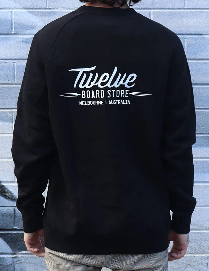 Twelve Melbs Box Crew | Black(Twelvemelbsboxcrewblack) Twelve Melbs Box Crew | Black(Twelvemelbsboxcrewblack) -Twelve Board Store twelvemelbscrewblkb