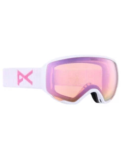 Anon WM1 MFI Low Bridge Goggle 2025 | White W/ Perceive Pink Cloudy Burst(Anon Wm1 Mfi Low Bridge Goggle 2025 White W Perceive Pink Cloudy Burst)