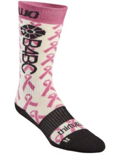 ThirtyTwo W's B4BC Merino Sock 2025 | Pink/White(Thirtytwo Ws B4bc Merino Sock 2025 Pinkwhite)
